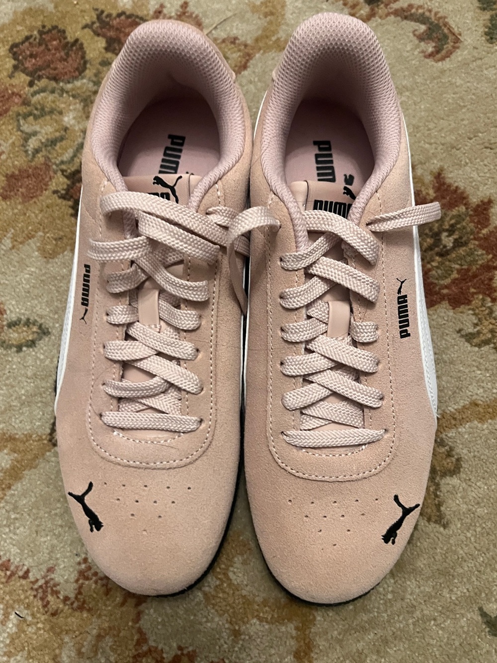 Puma Pink Suede Low-Top Sneakers